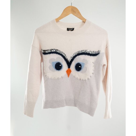 Kate Spade Hoot Embellished Owl Sweater | Medium - Picture 3 of 12